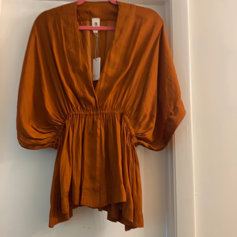 Burnt Orange Kimono Top